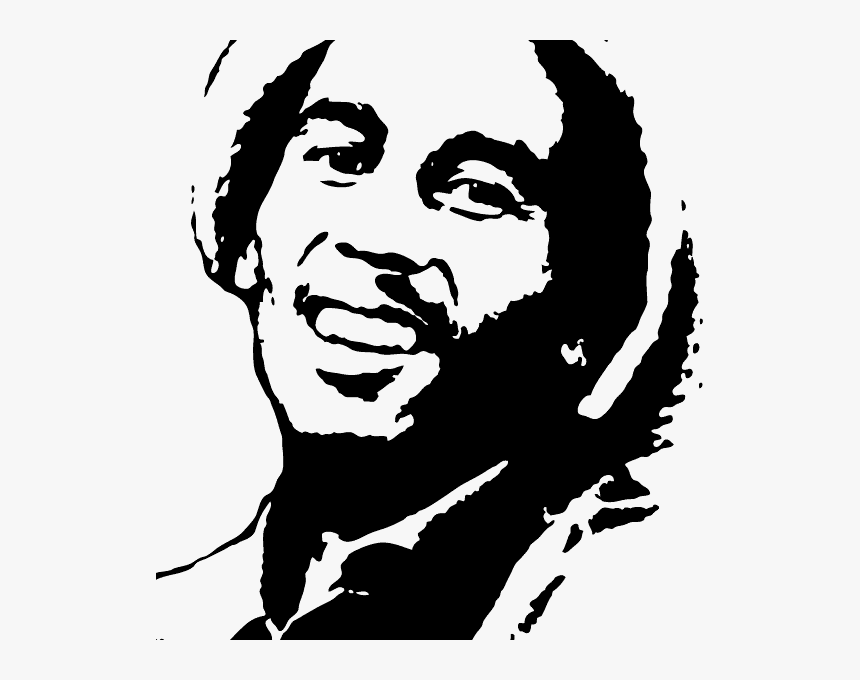 Bob Marley Silhouette Bob Marley Silhouette Painting - Art Stencil Bob Marley, HD Png Download