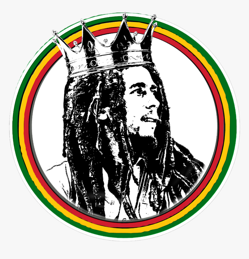 Transparent Bob Marley Clipart - Bob Marley With Crown, HD Png Download