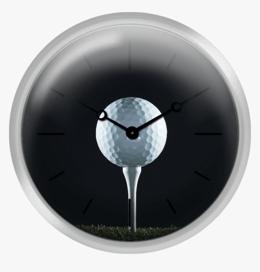 Golf Ball On Tee Surface Level - Wall Clock, HD Png Download