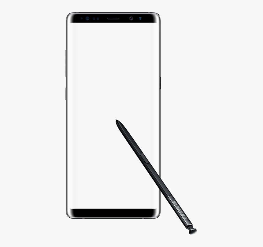 Front View Of A Semitransparent Galaxy Note8 In Landscape - Note 8 Png Mobile, Png Download