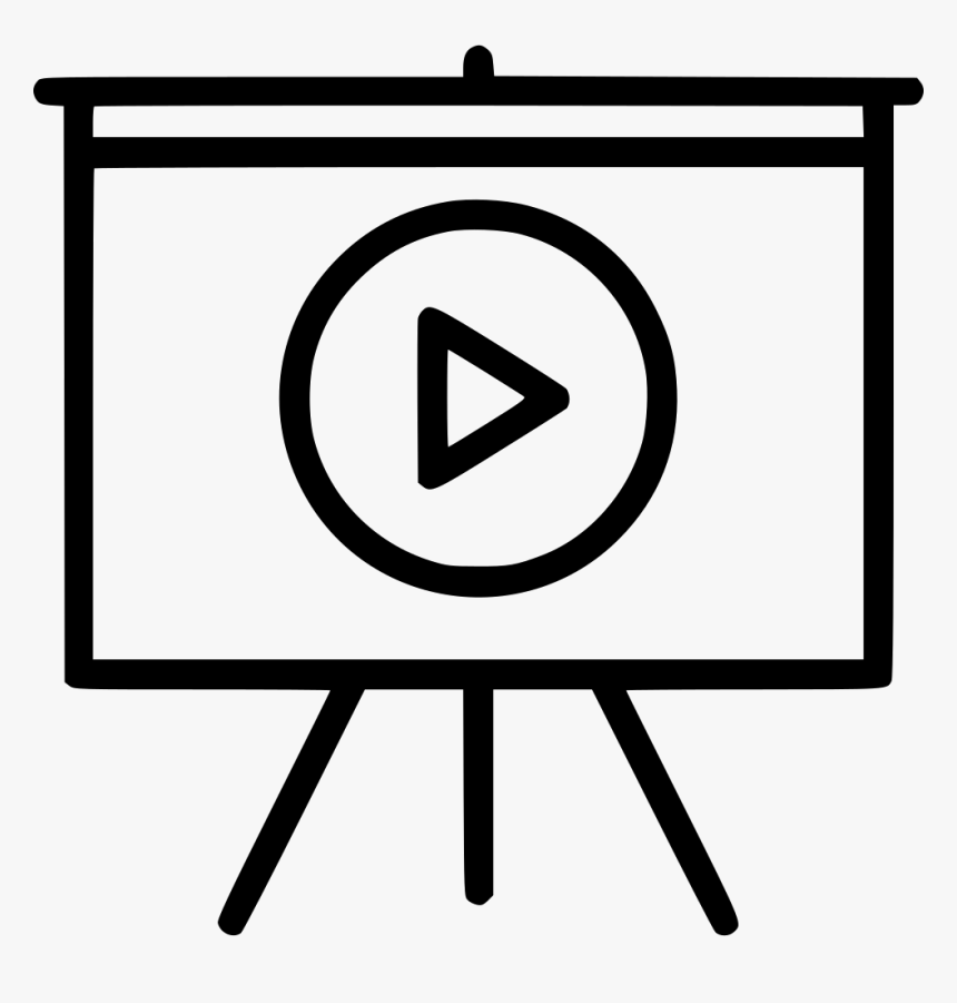 Presentation Promo Deck Board Video Play - Art Stand Png Icon, Transparent Png