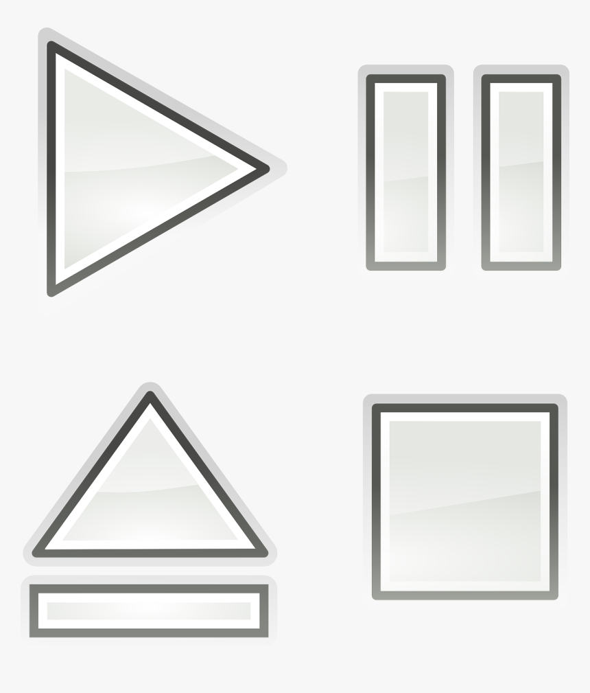 Pause Button Clipart Audio Play - Amplificador Operacional Una Resistencia Y, HD Png Download