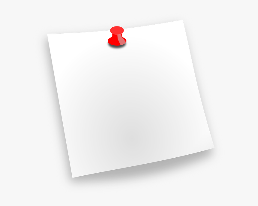 Note Pin Pinned Vector Graphic Pixabay - Hoja En Blanco Png, Transparent Png