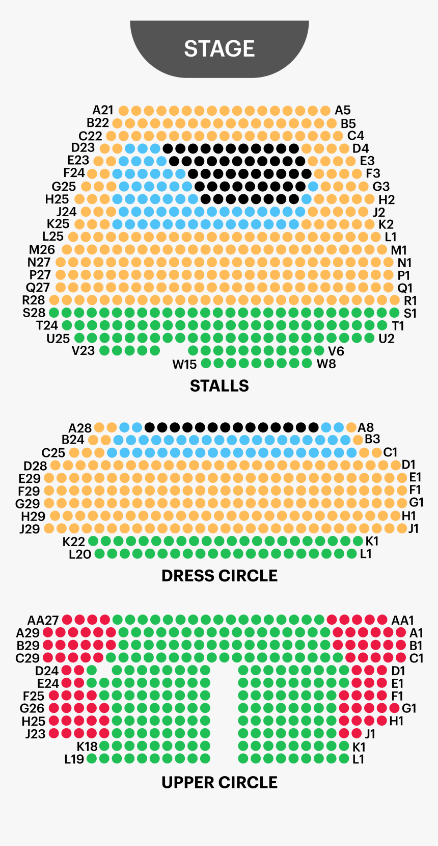 Queens Theatre Seating Map - Layout Wyndham's Theatre Seating Plan, HD Png Download