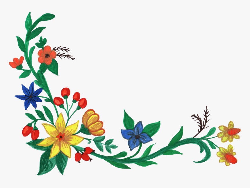 Floral Corner Png - Png Clipart Flower Corner Png, Transparent Png
