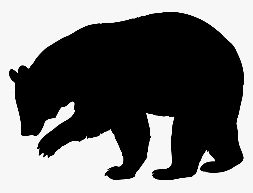 Black Silhouette Png -black Bear Silhouette Icons Png - Black Bear Clip Art, Transparent Png
