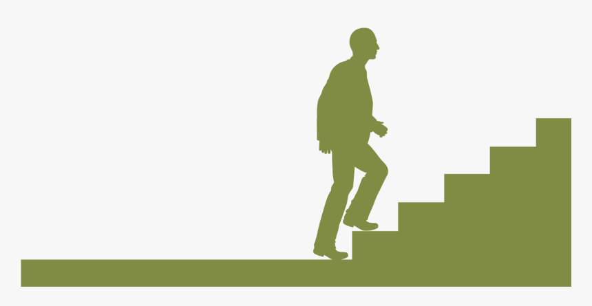 Svg Transparent Download Silhouette At Getdrawings - People Walking Up Stairs, HD Png Download