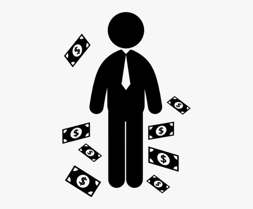Png Icon Businessman With Money, Transparent Png