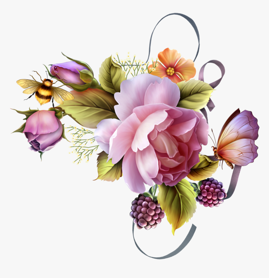English Roses Photo Corners, Borders And Frames, English - Happy Mothers Day Fantasy, HD Png Download