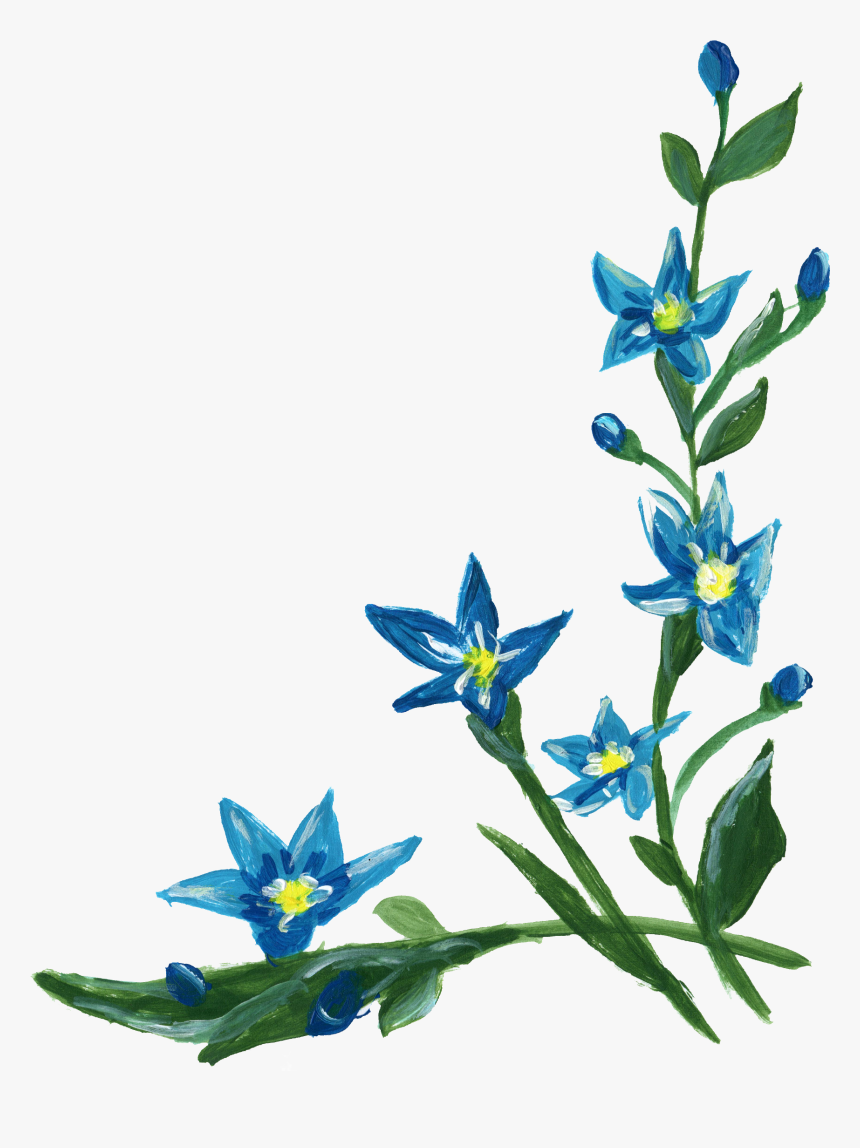Transparent Blue Flowers Png, Png Download