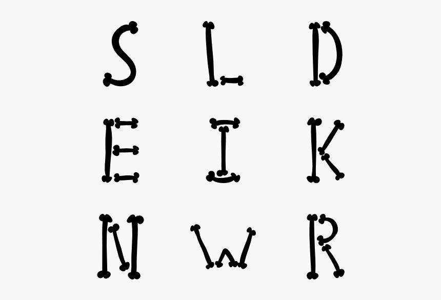 Abc Bones Filled - Font Bone, HD Png Download