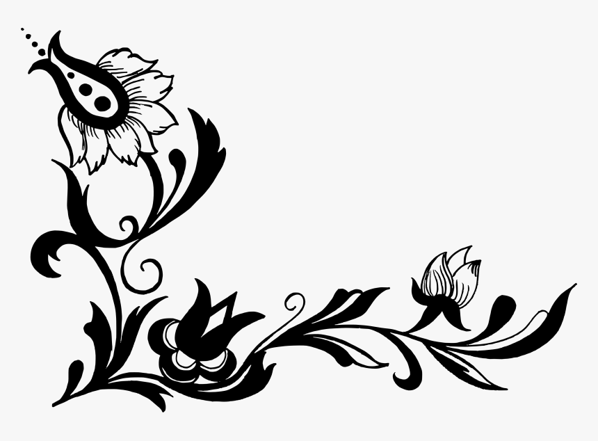 Floral Clipart Corner - Floral Corner Clipart Png, Transparent Png