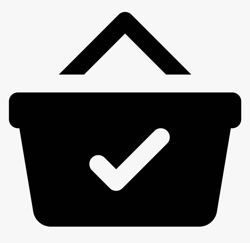 A Paid Icon Is Shown With A Hand Basket That You Go - Sign, HD Png Download