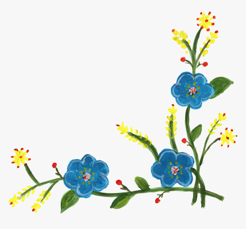 Transparent Background Flower Corner Png, Png Download