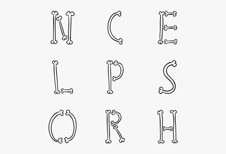 Abc Bones Stoke Abc Bone Font Style Hd Png Download Transparent Png Image Pngitem