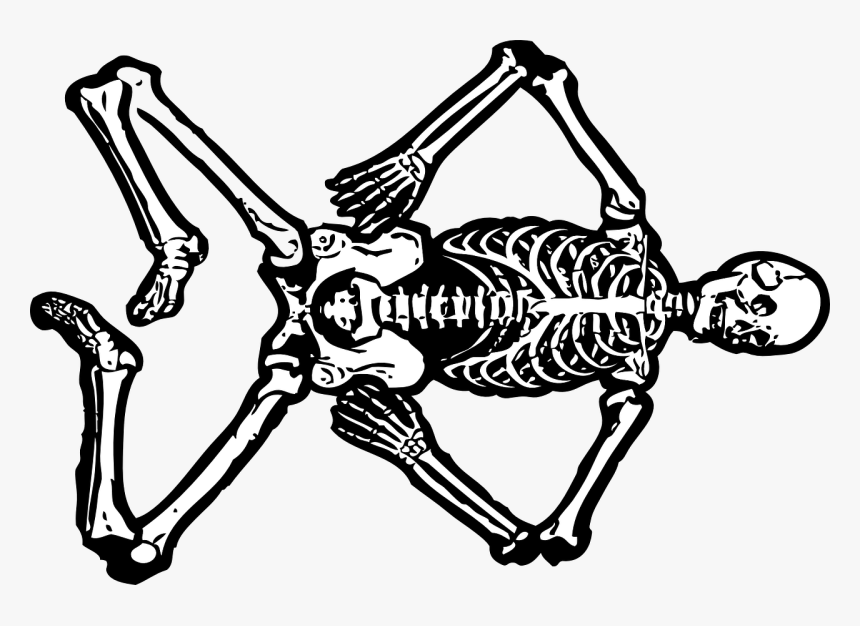 Skeleton Dead Skull Free Picture - Dead Skeleton Clipart, HD Png Download