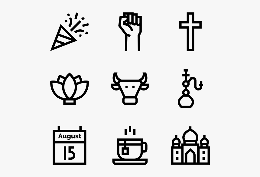 India Independence Day - Clock Icon Free Vector, HD Png Download