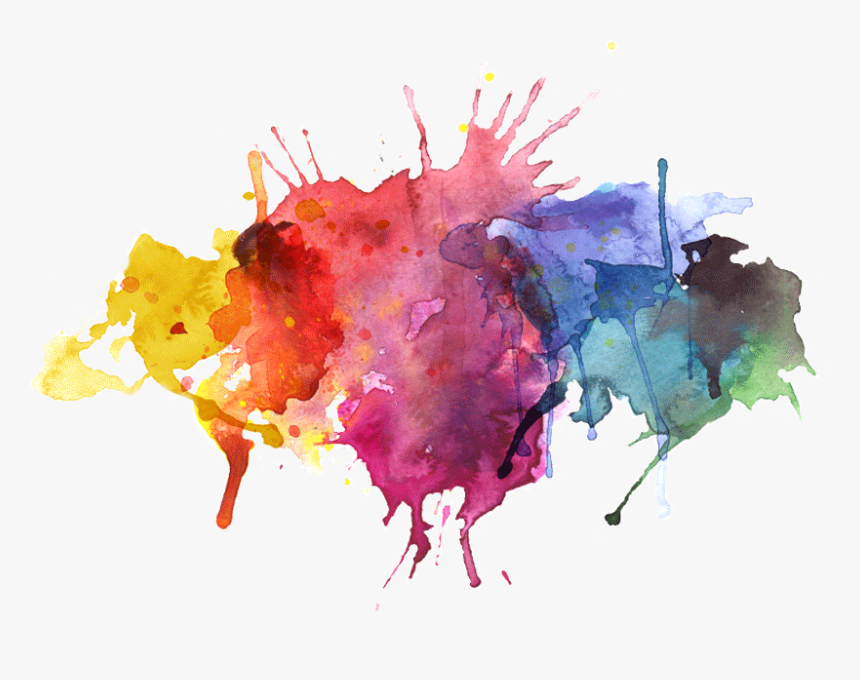 Watercolor Splash Png Download - Watercolor Splatter Png Transparent, Png Download