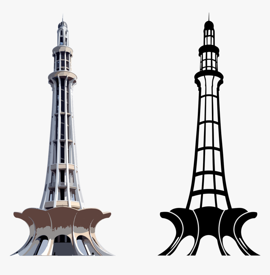 Minar E Pakistan, Lahore, Punjab, Pakistan, 23march - Minar E Pakistan Sketch, HD Png Download