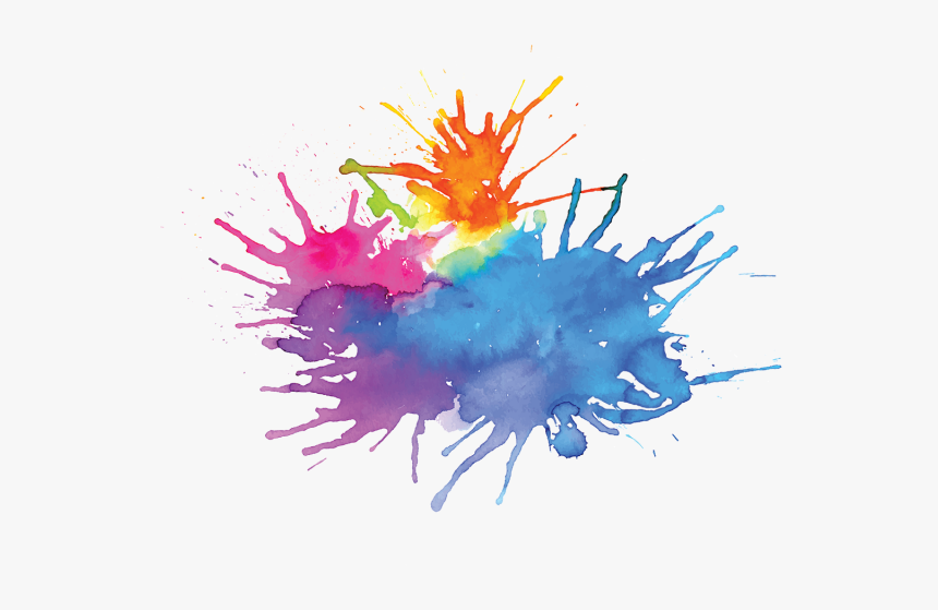 Clip Art Multicolored Stain Background Multi - Water Splash Color Png, Transparent Png