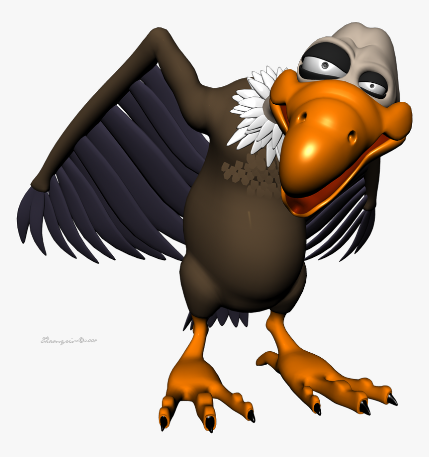 Transparent Vulture Clipart - Cartoon Vulture Transparent Background, HD Png Download