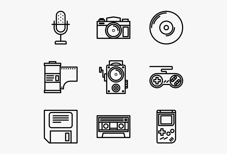Retro Gadget - Music Icon Png Vintage, Transparent Png