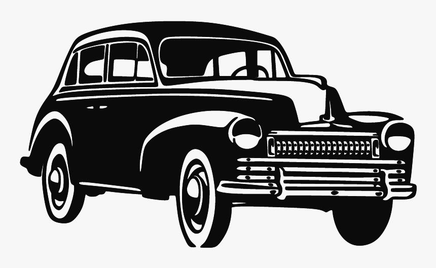 Vintage Car Silhouette - Classic Car Vector Png, Transparent Png