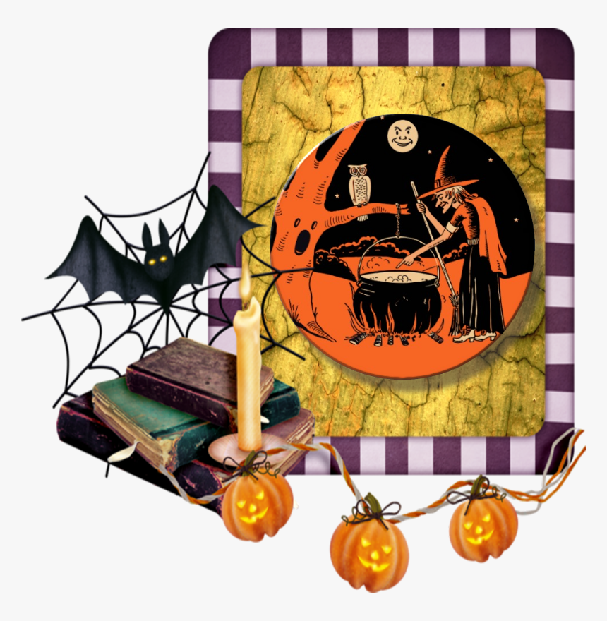 Halloween Witch With Cauldron - Witchcraft, HD Png Download