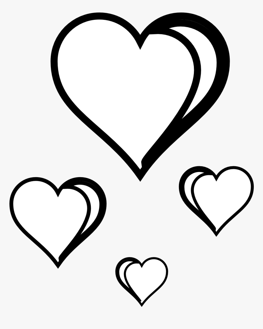 Heart Clipart Black And White - ็ Heart Clipart Black And White, HD Png Download