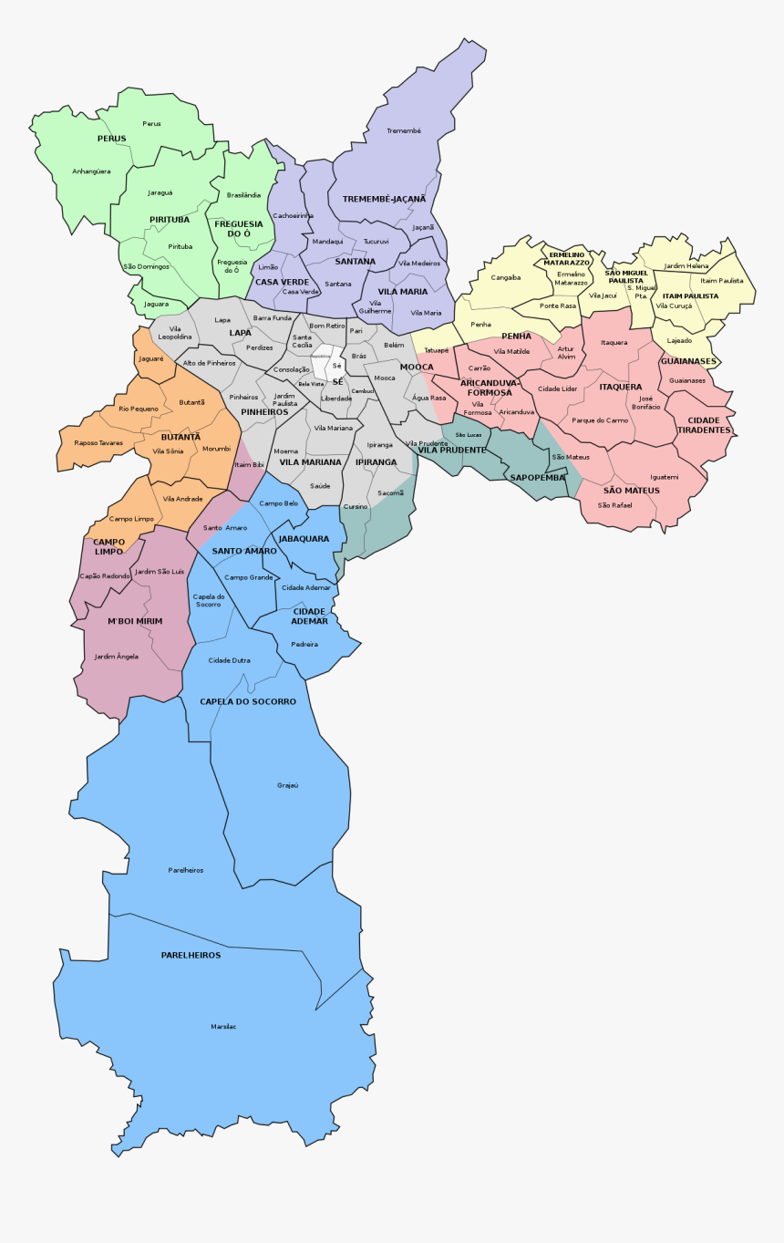 Sao Paulo Districts, HD Png Download