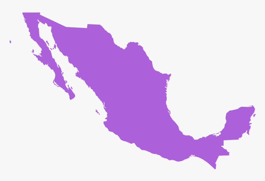 Mexico Map Silhouette, HD Png Download