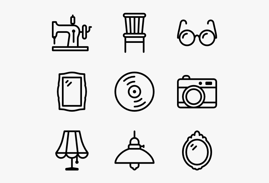 Vector Furniture Retro - Email Phone Address Icons, HD Png Download