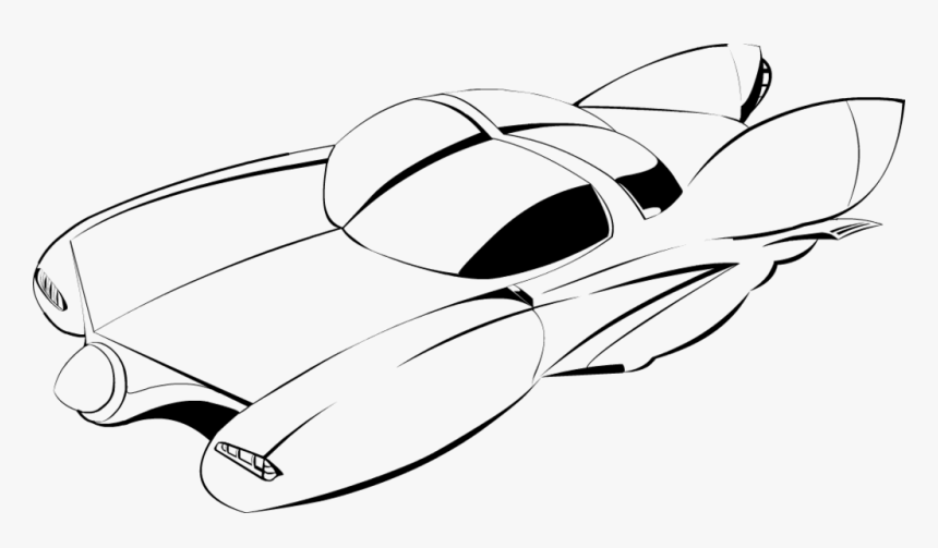 Futuristic Vector Retro Banner - Line Art, HD Png Download