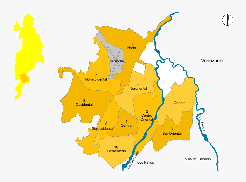 Mapa De Cucuta Por Barrios, HD Png Download