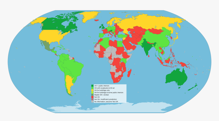 Freedom Of Panorama World Map - Boeing 737 Max Grounded Map, HD Png Download