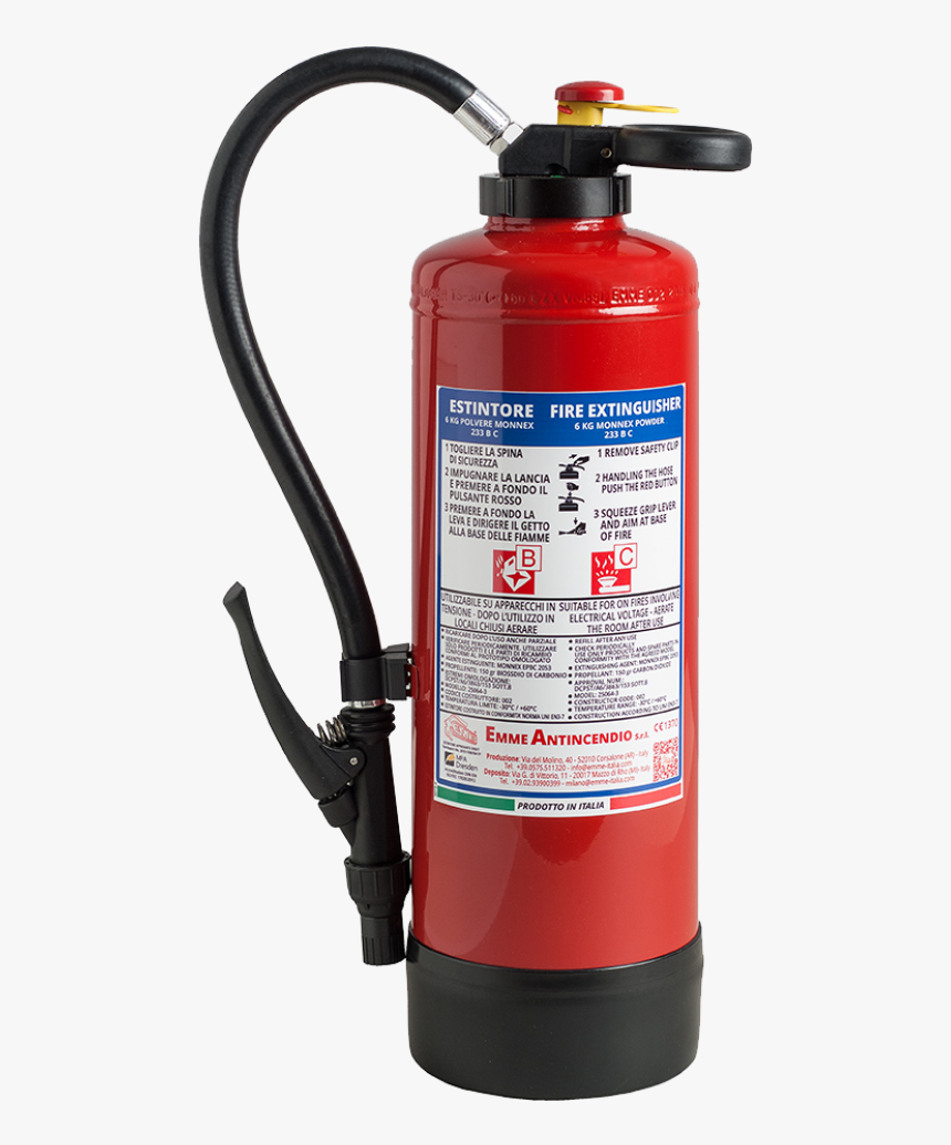 Estintore Kg 6 Polvere Monnex - Fires Are Potassium Bicarbonate Do, HD Png Download