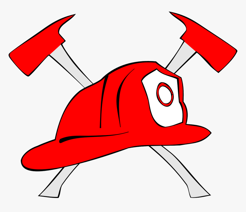 Bomberos, Hacha, Emblema, Fuego, Casco - Firefighting Clipart, HD Png Download