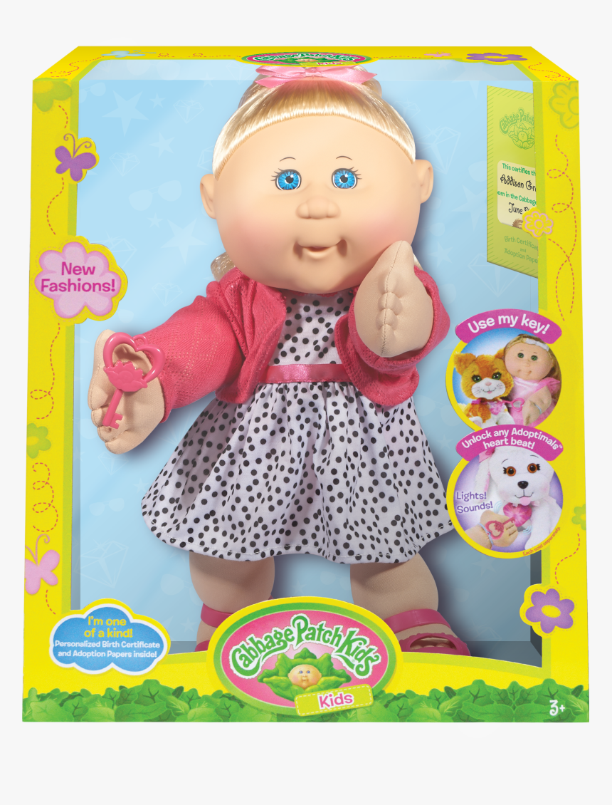 Parche De Repollo Niña Muñeca De Moda, Pelo Rubio/azul - Cabbage Patch Doll Blonde, HD Png Download