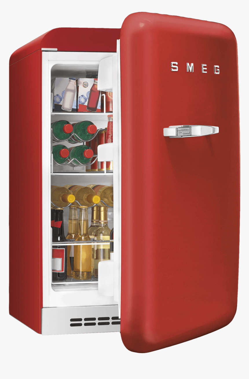 Vintage Refrigerator - Smeg Mini Fridge Black, HD Png Download