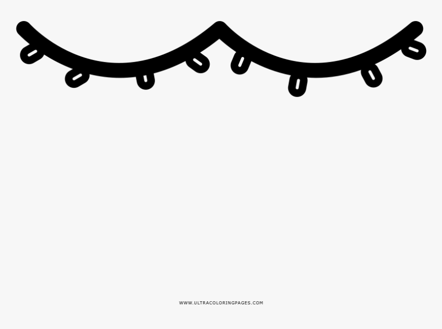 Luces De Navidad Página Para Colorear, HD Png Download