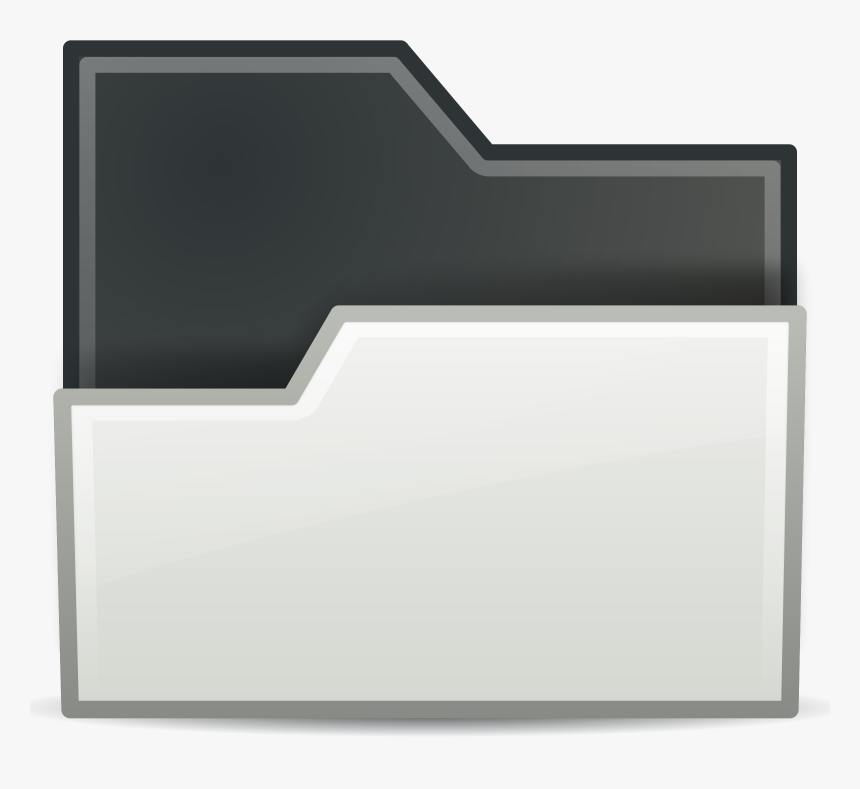 Folder White Open Clip Arts - Icon, HD Png Download