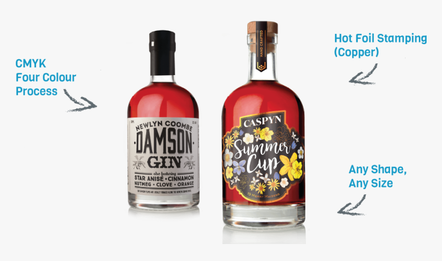 Gin Bottle Labels, HD Png Download