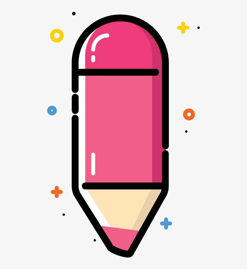 Pencil Red Icon - School Icons Vectors Png, Transparent Png
