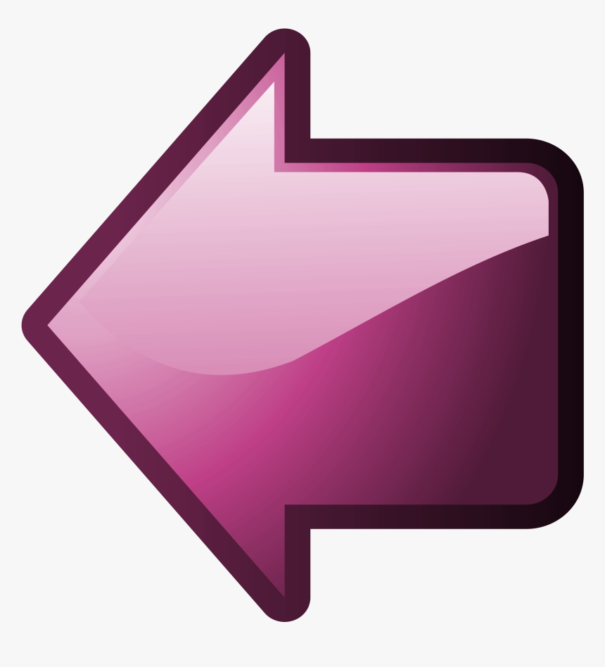 Nuvola Arrow Left Pink - Icon Button Back Png Pink, Transparent Png