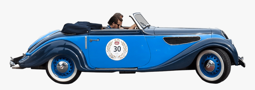 Coche Oldtimer Cabriolé Azul - Bmw 327, HD Png Download