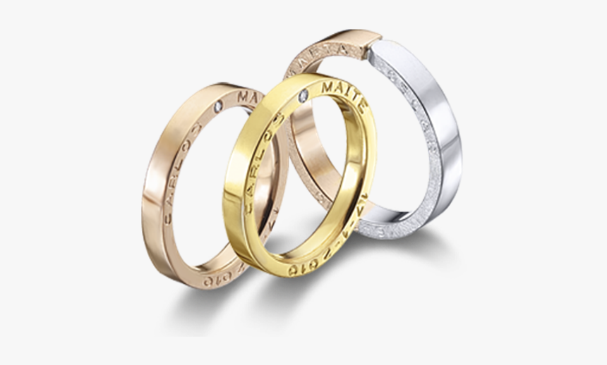 Alianzas-oro - Alianzas De Boda Con Nombres, HD Png Download