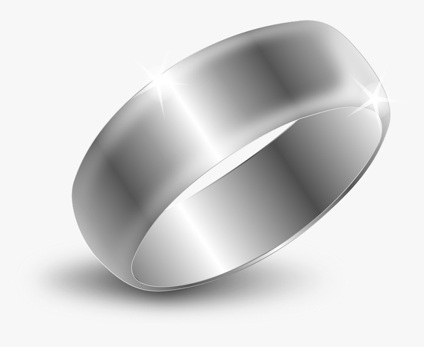 Anillo, De La Boda, Plata, Joyería, Compromiso - Silver Ring Clipart, HD Png Download