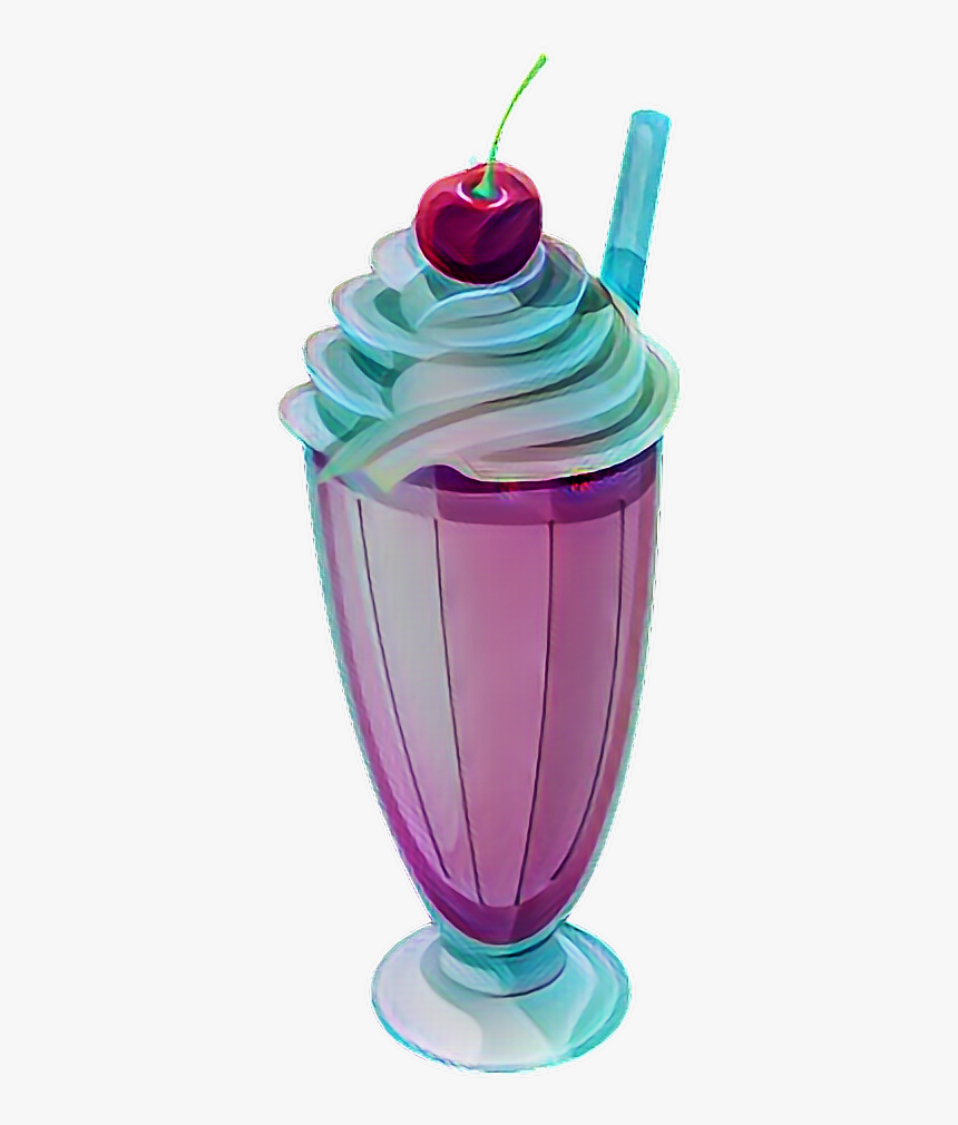 #milkshake #rainbow #unicorn #cherry #malteada - Milkshake 50's, HD Png Download