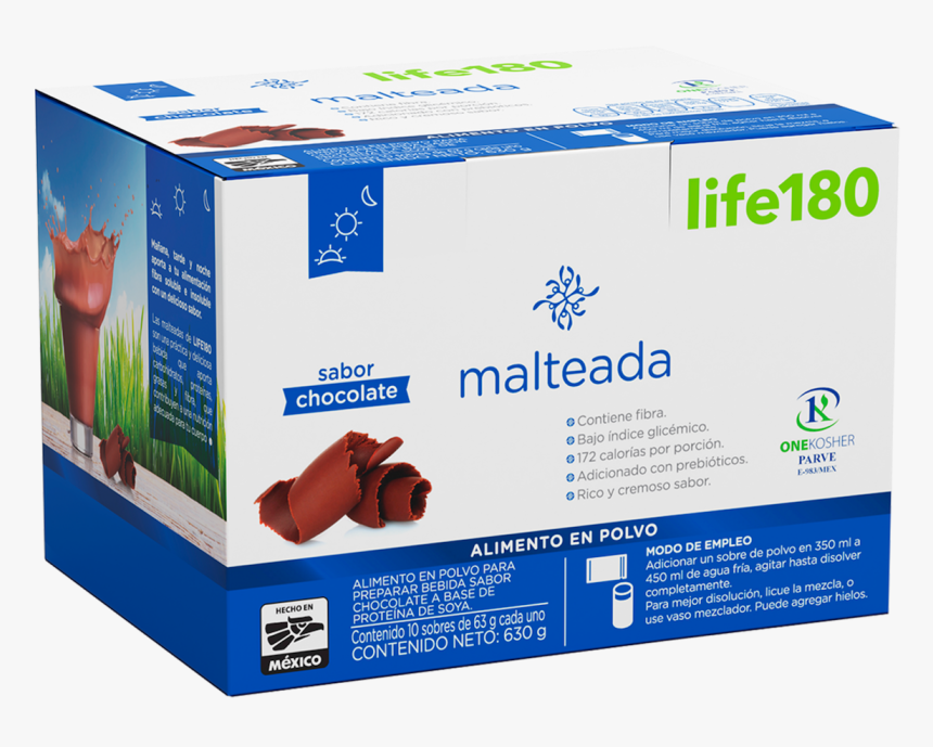 Malteada Chocolate Life180 - Malteadas Con Proteína En Sobres, HD Png Download