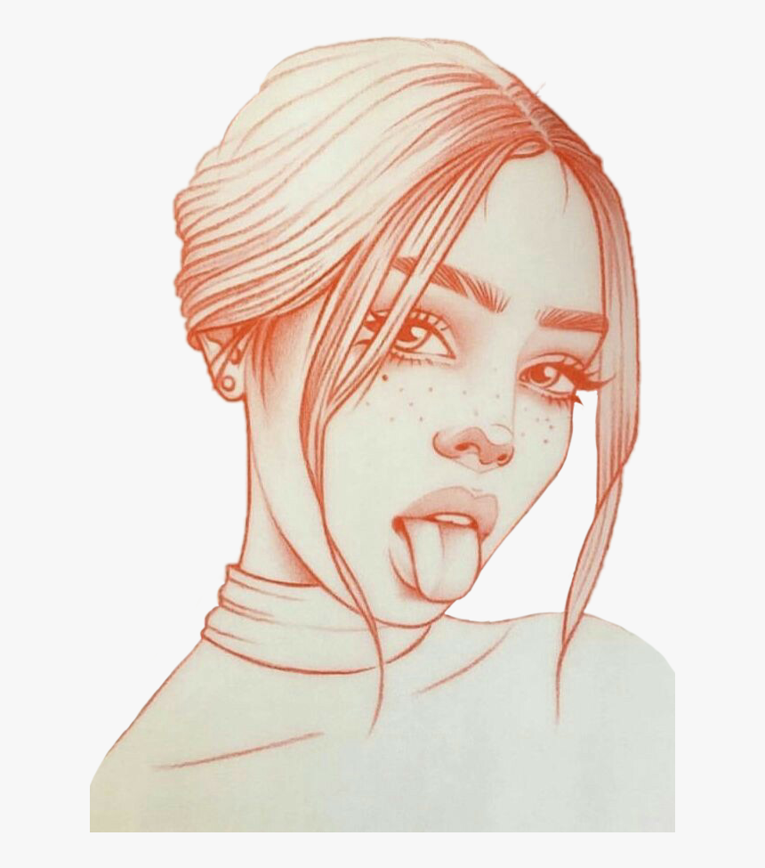 Chica Mujer Dibujo Dibujos Sketch Side Profile Drawing Hd Png Download Transparent Png Image Pngitem